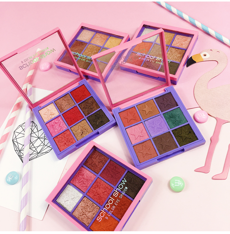 Cô gái Tim Unicorn Bột Ướt Eyeshadow Pan Mermaid Rượu Đỏ Trái Đất Màu Pearlescent Matte Bóng Mắt Đào Trang Điểm phấn mắt thỏi