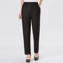 Middle Aged Girl Pants Spring Autumn Thin out of the middle age Loose Straight Cylinder Mom Pants Summer Seniors Grandma Pants