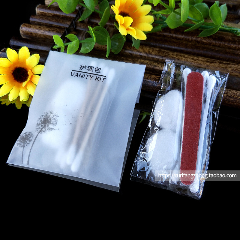 Guest House Hotel Rooms Disposable Toiletries kits Care Pack cotton stick customizable eco-friendly bag Cardboard Boxes