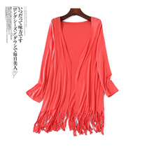 2703 Spring Summers new womens version of Han version Stream Su pure color Chinese long style cardio-hoodie outside sunscreen for a thin coat wave