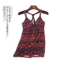 2527 2020 Summer new Korean version printed harness 100 hitchhiking back sexy seaside holiday blouses vest