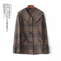 2522 2522 20 Winter fit new retro-turned-over plaid double face fur with short coat female display slim and long sleeves