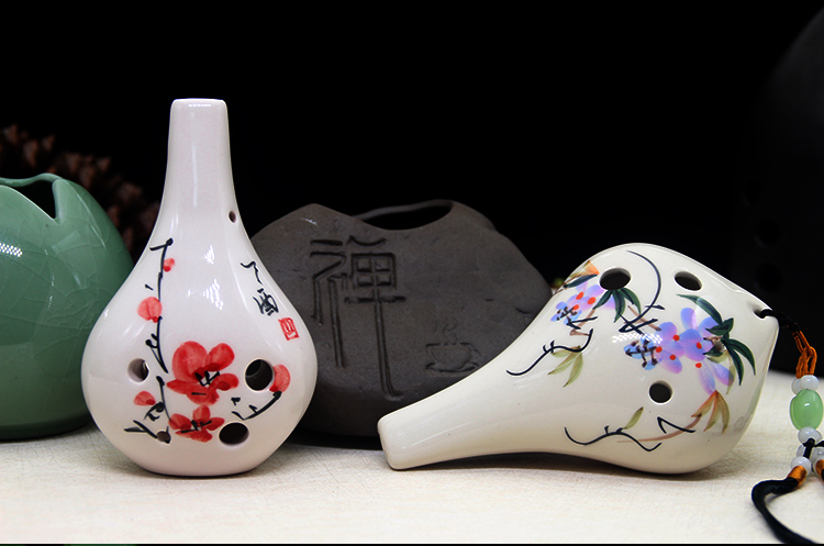 [Sáo tốt chất lượng] zero Ocarina 6 lỗ ac điều chỉnh Sáu lỗ Ocarina Alto C nhạc cụ mới bắt đầu vẽ tay - Nhạc cụ dân tộc dan ti ba