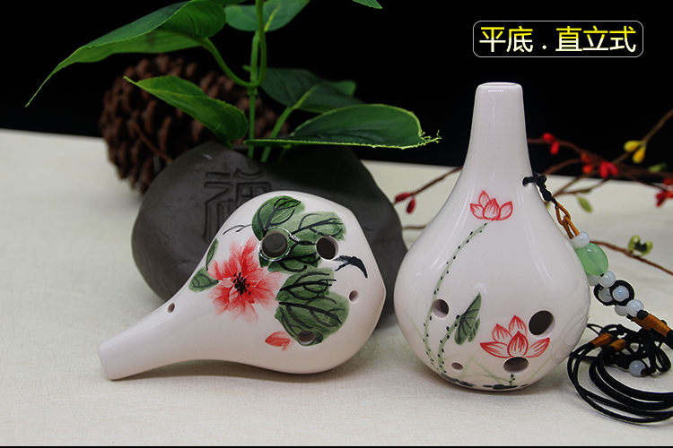[Sáo tốt chất lượng] zero Ocarina 6 lỗ ac điều chỉnh Sáu lỗ Ocarina Alto C nhạc cụ mới bắt đầu vẽ tay - Nhạc cụ dân tộc dan ti ba