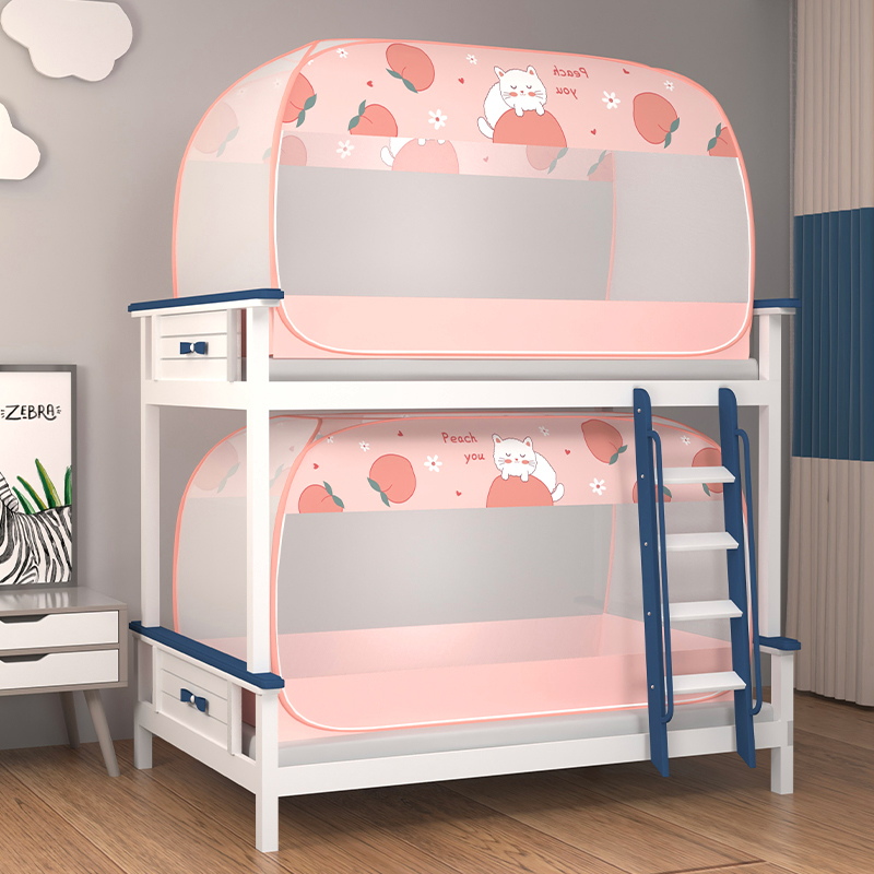 Dormitory Upper Bunk Side Door Open 0 9 Mongolia Bed Nets free of installation 1 m Children mother and son bed 1 2 Three doors 1 5