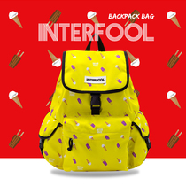 INTERFOOL original brand trend ice cream pattern cute nylon waterproof student men and women computer backpack