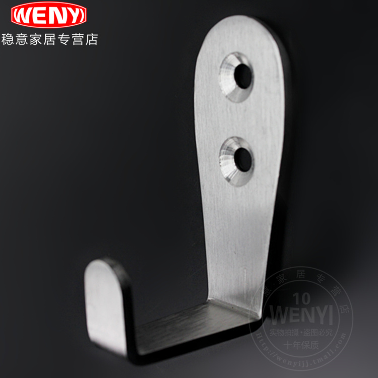 Bathroom door rear clothing Stainless Steel Hook Hanging Hood Hook Hood Hook Single Hook Deliver Lengthened Screw