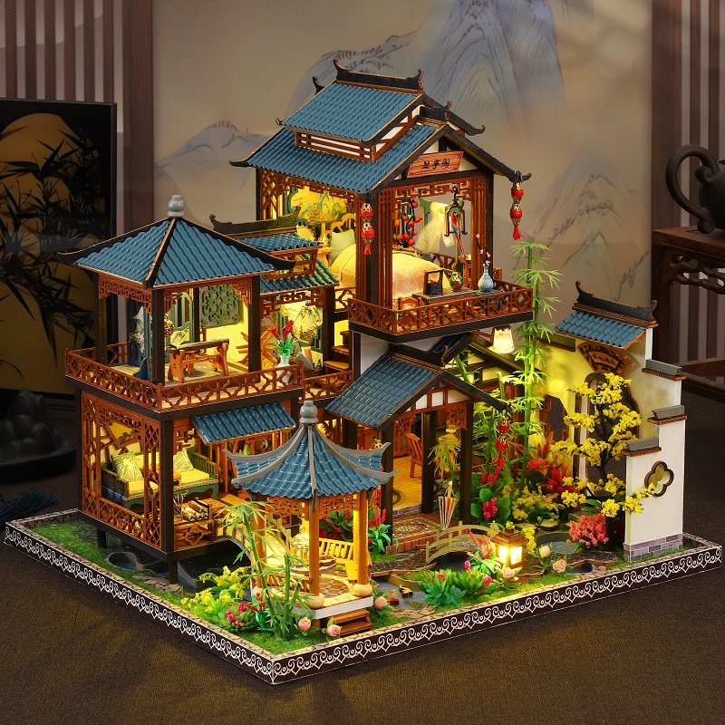 Handmade Building DIY Handmade Cottage, Ancient Style and Elegant Charm, Lanting Villa ...