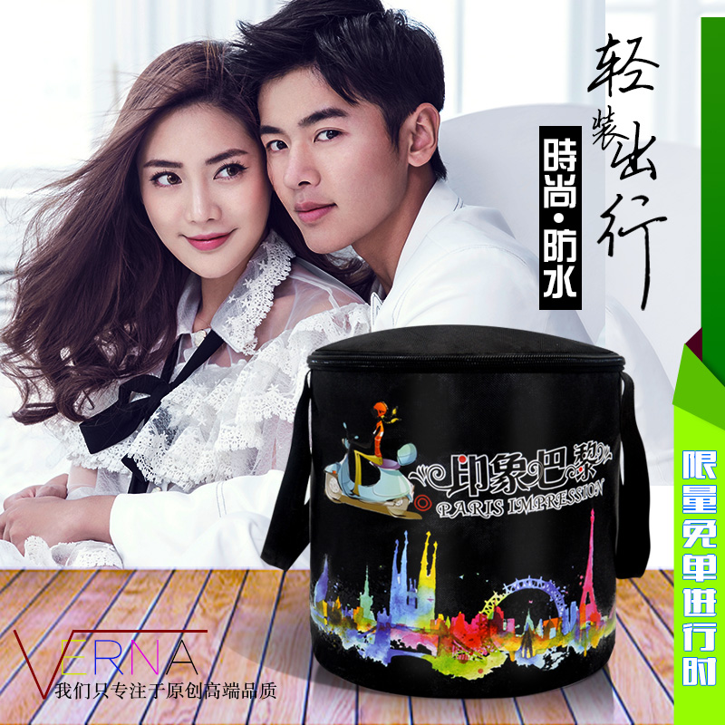 Electric bike basket front car hamper bike canvas with lid Rainproof water front and back folding and hanging car basket basket