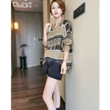 Трикотажный вместительный и большой весенний осенний свитер, большой размер, европейский стиль