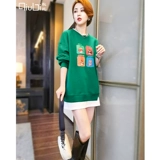 Осенняя модная толстовка, мультяшный лонгслив, коллекция 2021, оверсайз, с рукавом, круглый воротник