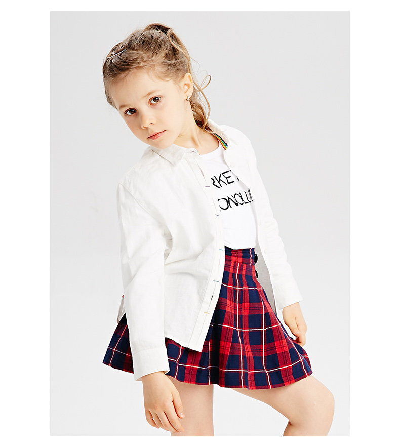 Chemise fille à manche longue en lin - Ref 2085640 Image 26