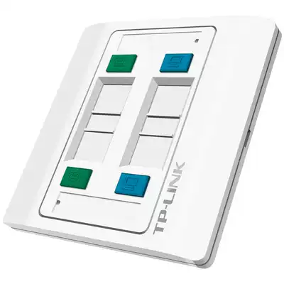 TP-LINK TL-EF004 four-port information panel 86 engineering grade computer fiber optic broadband network route network wall socket switch empty board (need to purchase another module)