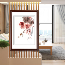 1-2 silk ancient Wu woman red Su embroidery finished product hanging painting pure handmade Suzhou embroidery painting Xuanguan aisle decoration painting peony