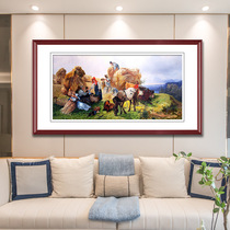 Ancient Wu Woman Red Pure Handmade Suzhou Embroidery Painting Su Embroidery Finished Product Hanging Painting Living Room Xuanguan New Chinese Style Decoration Painting Bumper Harvest