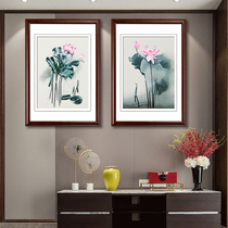 Ancient Wu Woman Red Su Embroidery Finished Product Hung Painting Handmade Suzhou Embroidery Painting Living Room Painting Xuanguan Chinese Decorative Painting Lotus