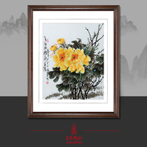 Ancient Wu Woman Red Su Embroidery Finished Product Hung Painting Living Room Pure Handmade Embroidery Hung Painting Suzhou Embroidery Painting Restaurant Xuanguan Peony