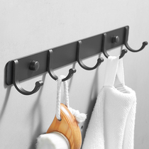 Adhesive hook non-perforated strong adhesive wall hook door rear row hook toilet toilet bathroom kitchen hook space aluminum