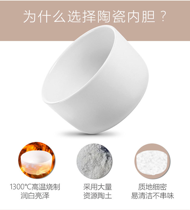 bình đựng cơm giữ nhiệt Tự động sưởi ấm hộp ăn trưa cách nhiệt hộp ăn trưa hai lớp gốm nhân viên văn phòng với gạo tạo tác nấu lẩu nhỏ 	hộp cơm điện cao cấp life element