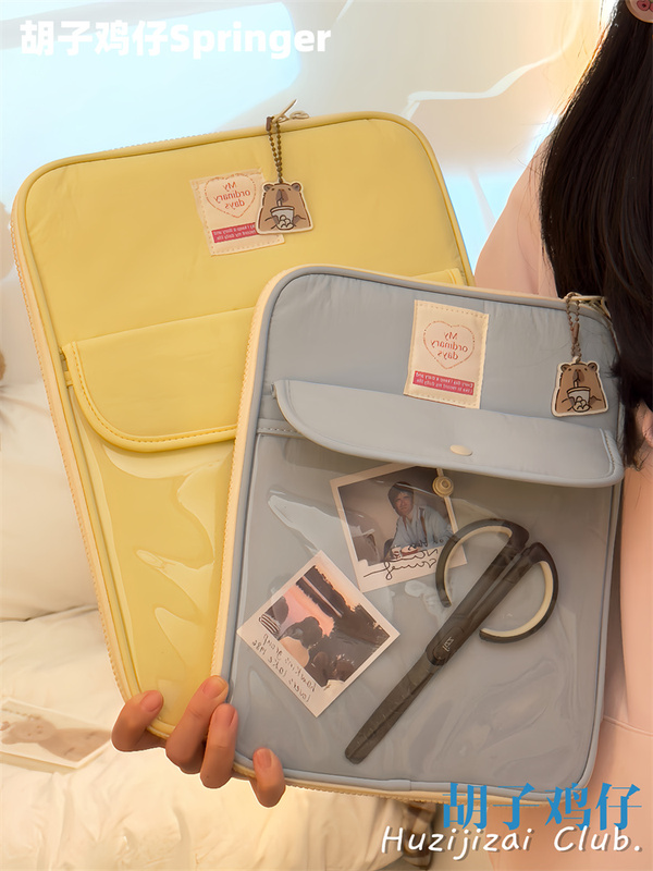 Cute Girl Student Computer Sleeve Bag 11inch iPad Pro Tablet Protective Case 14inch Notebook Storage Bag