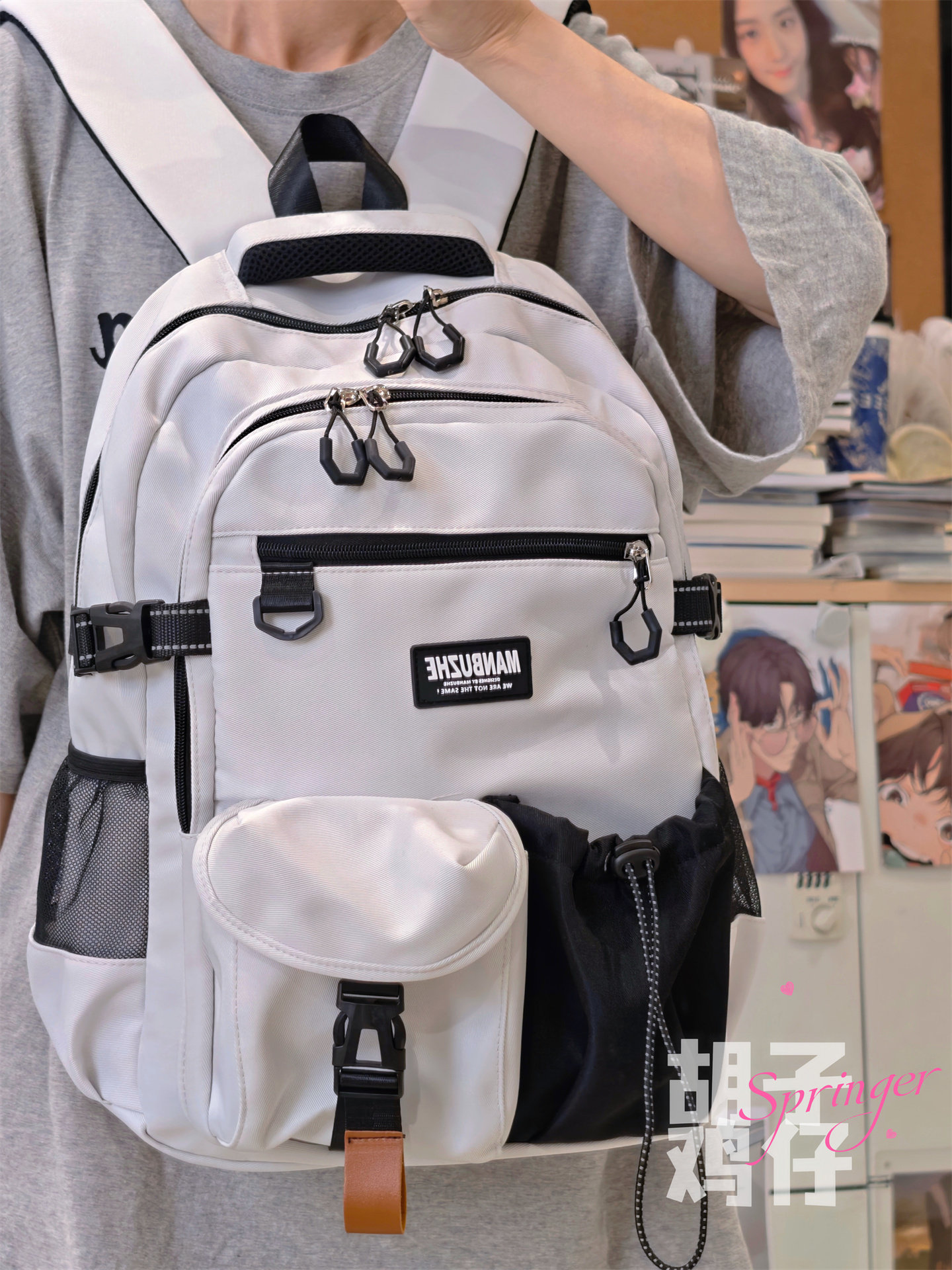 Bearded Chicken Large Capacity Travel Backpack Men's Student School Bag Trendy Outdoor Backpack Women's Computer Hiking Backpack