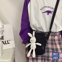 ins Japanese girl soft sister cute rabbit doll messenger bag female Korean version ulzzang Harajuku student cute bag