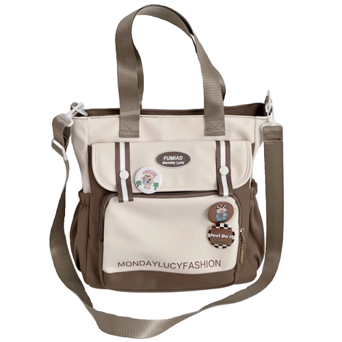 Небольшая дизайнерская льняная сумка, вместительная и большая сумка через плечо, тренд сезона, для средней школы