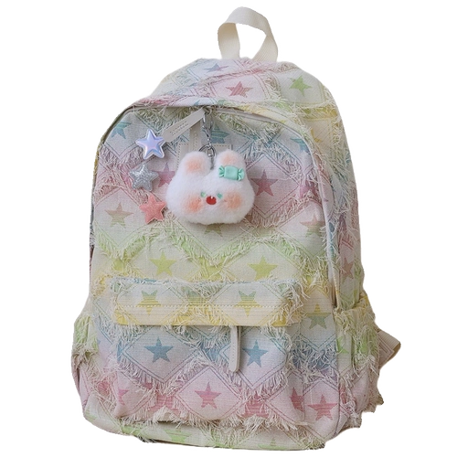 Небольшая дизайнерская маленькая сумка через плечо с кисточками, универсальный школьный рюкзак, тренд сезона, в корейском стиле