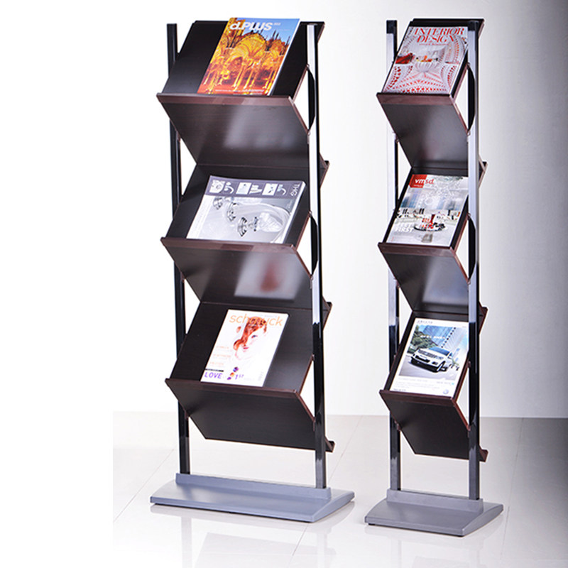 Sales Department A3 Display Rack Floorstanding Magazine Newspaper Stand Mall Restaurant Standing Library Information Shelf