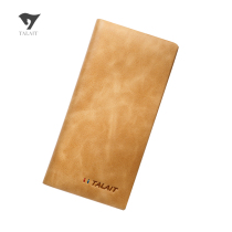 2022 New Youth Long Style Casual Head Layer Bull Leather Zero Money Card Bag Genuine Leather Light Wallet Mens Leather Clip Tide