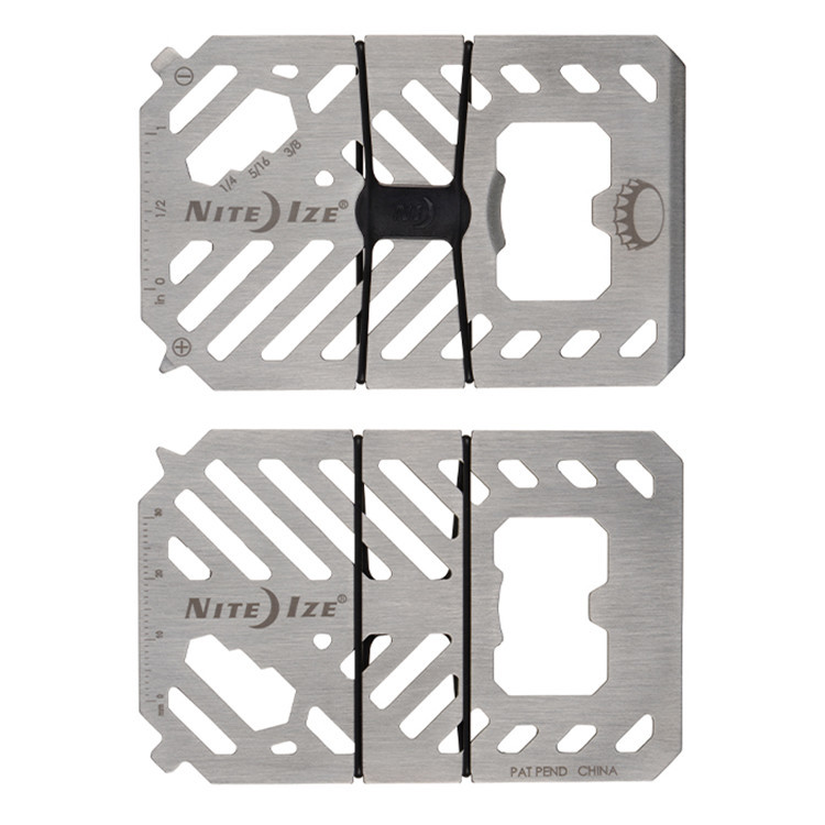 Nay love NiteIze Stainless Steel Multifunction Money Clip Banknote Clip Card Holder card Portfolio Multi-functional Wanna Card
