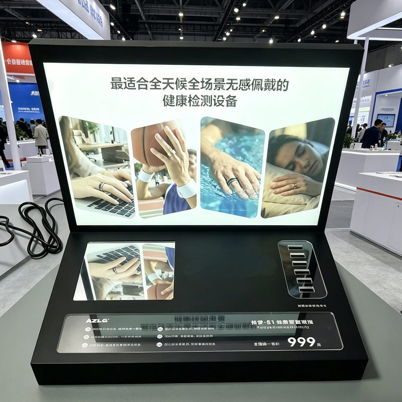 Glasses Display Props, Cosmetics, Digital Products Display Cabinets, Led Acrylic Display Stands with Lights for Exhibitions