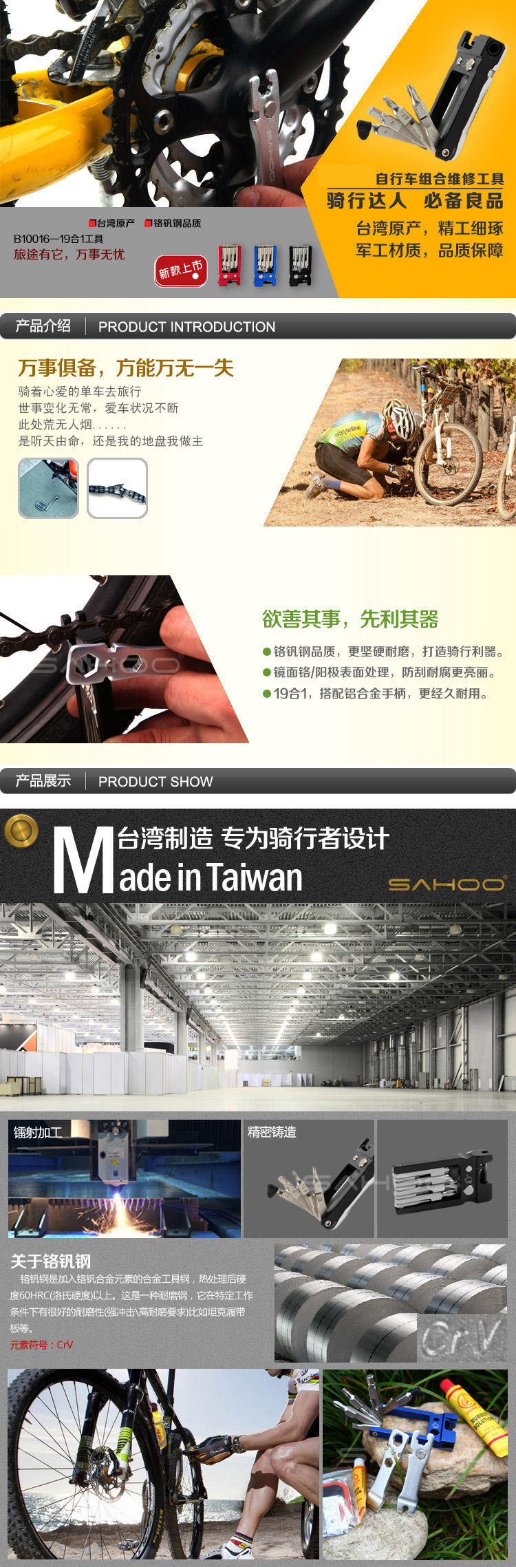 Outils pour vélo SAHOO - Ref 2281993 Image 7