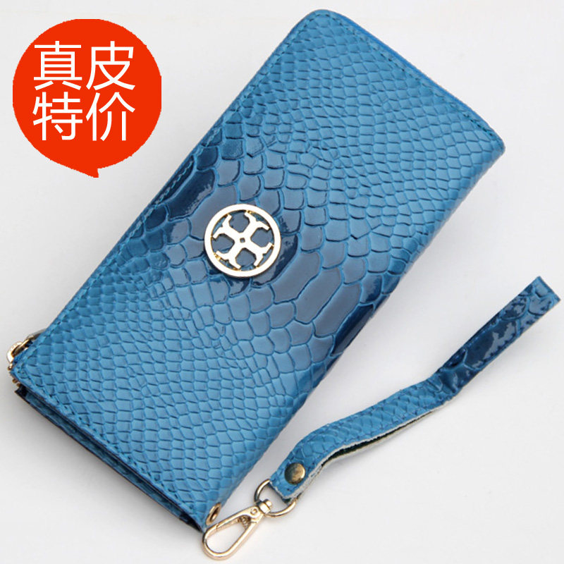 Women's wallet leather long version zipper women's wallet leather handbag women's small bag clutch can hold sim card bag