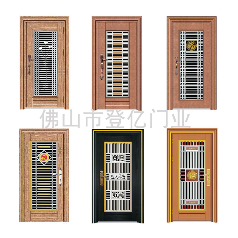 Foshan stainless steel anti-theft door single door entry door color steel door 304# entry door luxury door color community door