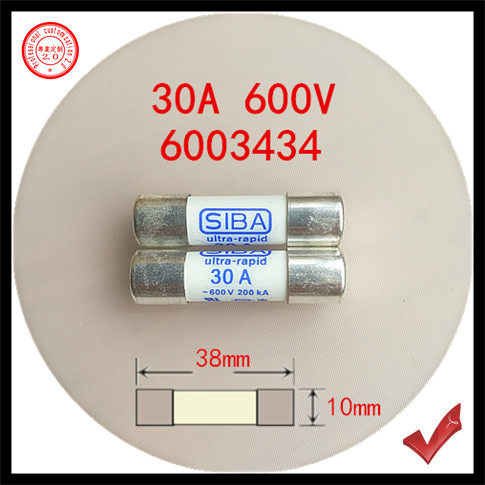 Fuse tube ultra-rapid 30A ~600V 200kA 6003434 10x38mm fuse