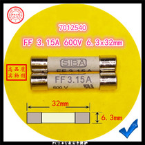 Fuse 7012540 FF 3 15A AC 600V 6x32mm Ceramic fuse tube melt core