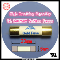AMR T6 3AH250V European audio amplifier bile machine HIFI gold cap silver wire fuse tube 5x20mm