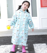 Japanese childrens raincoat boys and girls kindergarten primary school students baby children big children hooded poncho with schoolbag