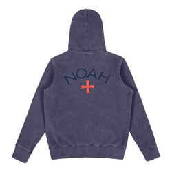 ໃໝ່ NOAH ZIP FRONT LOGO HOODIE cross washed zipper open chest hooded sweatshirt jacket