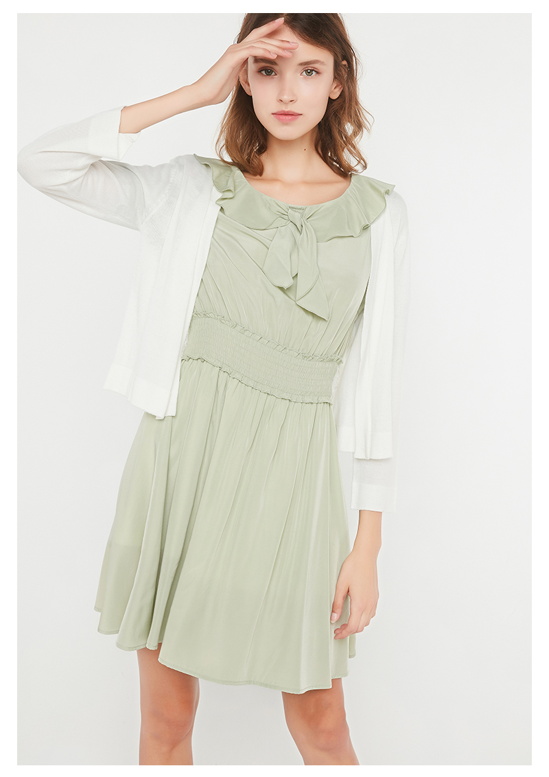 CacheCache2018 thu đông mới dài tay đan áo chống nắng cardigan xuyên thấu ren mỏng phần áo khoác trắng nữ ngắn áo len cao cổ nữ hàn quốc