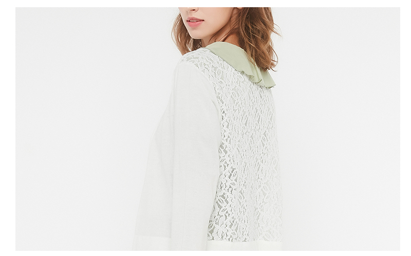 CacheCache2018 thu đông mới dài tay đan áo chống nắng cardigan xuyên thấu ren mỏng phần áo khoác trắng nữ ngắn áo len cao cổ nữ hàn quốc