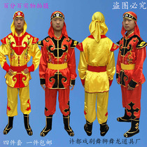 Drum drum clothes Waist drum Yangge Lion dance Lead ball man Embroidery dragon Wedding sedan chair prestige Gong and drum performance clothing