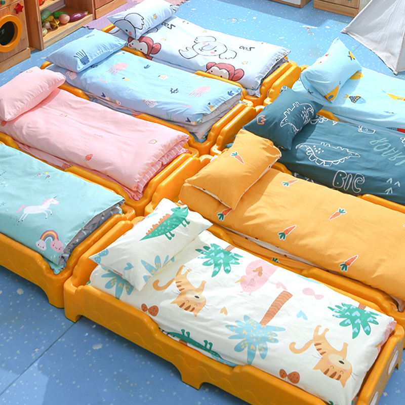 Kindergarten quilt cotton three-piece set of children's bed supplies six-piece set cartoon cute sheets nap quilt quilt four seasons