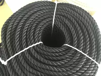 22mm nylon rope winch rope braided rope three-strand rope white black sling safety rope Marine yacht cable