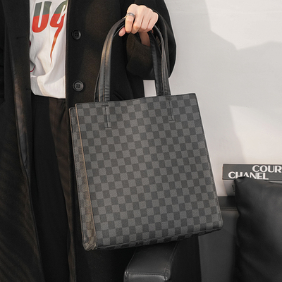 Hong Kong IT Catherine2023 new handbag Korean version trend European and American men's and women's bag single shoulder bag plaid bag