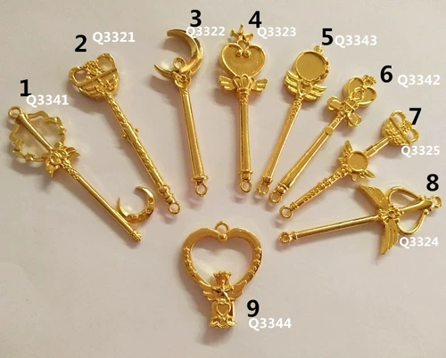 Золотой металлический аксессуар с аксессуарами, глина, волшебная палочка, DIY