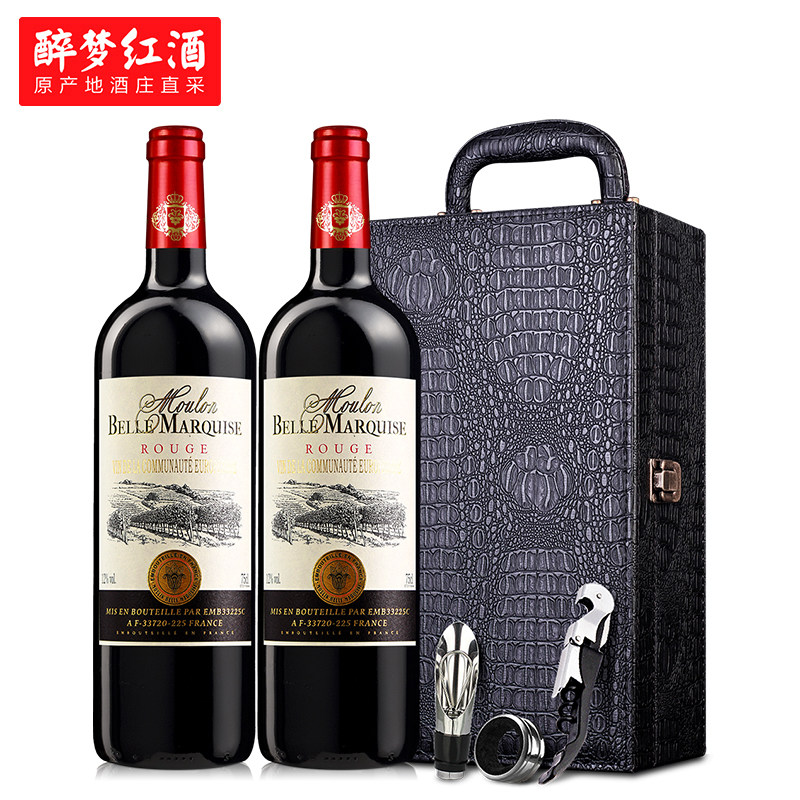 醉梦红酒 法国原瓶进口红酒梦诺侯爵夫人干红
