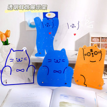 ins cartoon acrylic jewelry storage box creative earrings necklace jewelry display shelf desktop storage ornaments