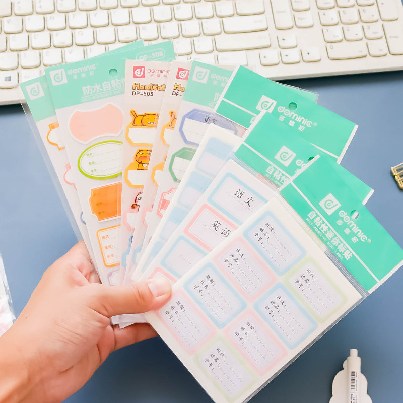 Child's name sticker waterproof tag label mark elementary school name signed bookbook cup cup adhesive